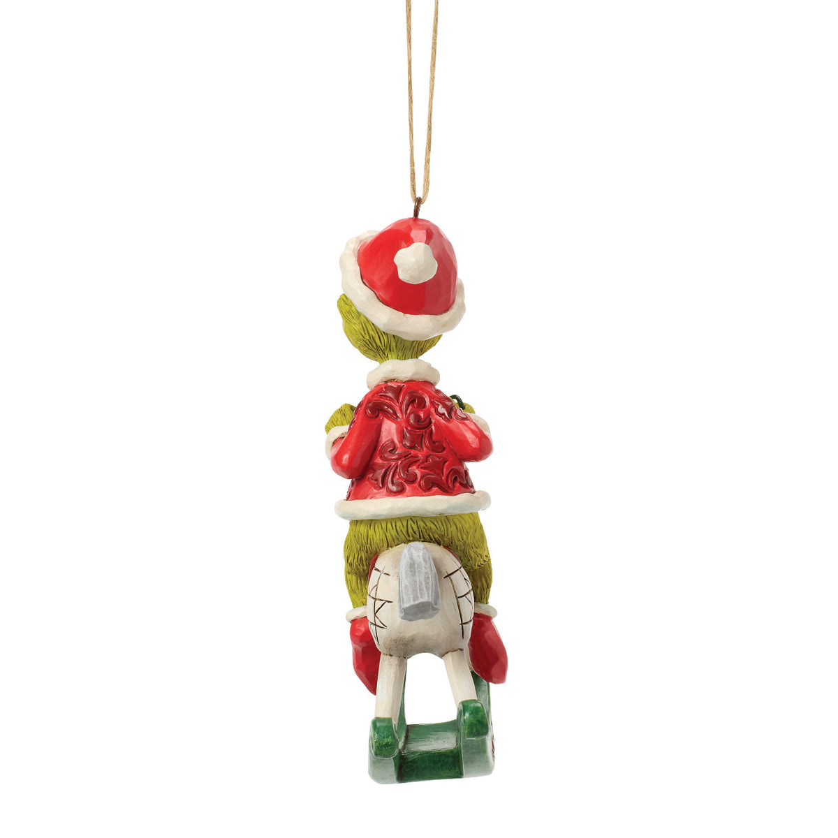 Jim Shore The Grinch Christmas Ornament - On Rocking Horse - 13.5cm | Delivery ± 3 weeks