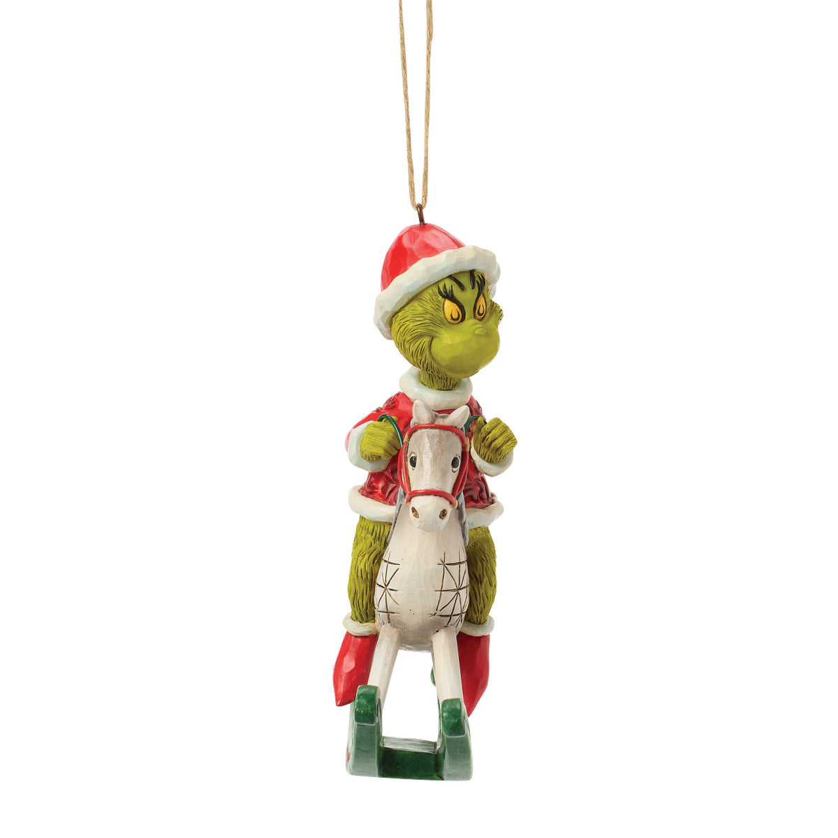 Jim Shore The Grinch Christmas Ornament - On Rocking Horse - 13.5cm | Delivery ± 3 weeks