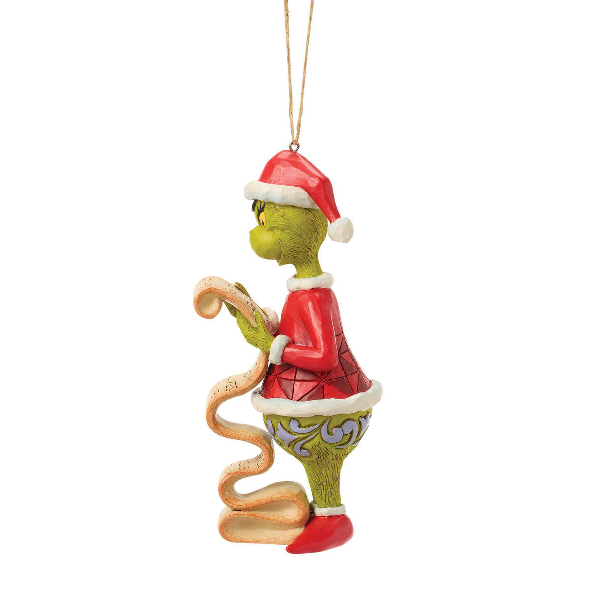 Jim Shore The Grinch Christmas Ornament - With Naughty & Nice List - 13.5cm