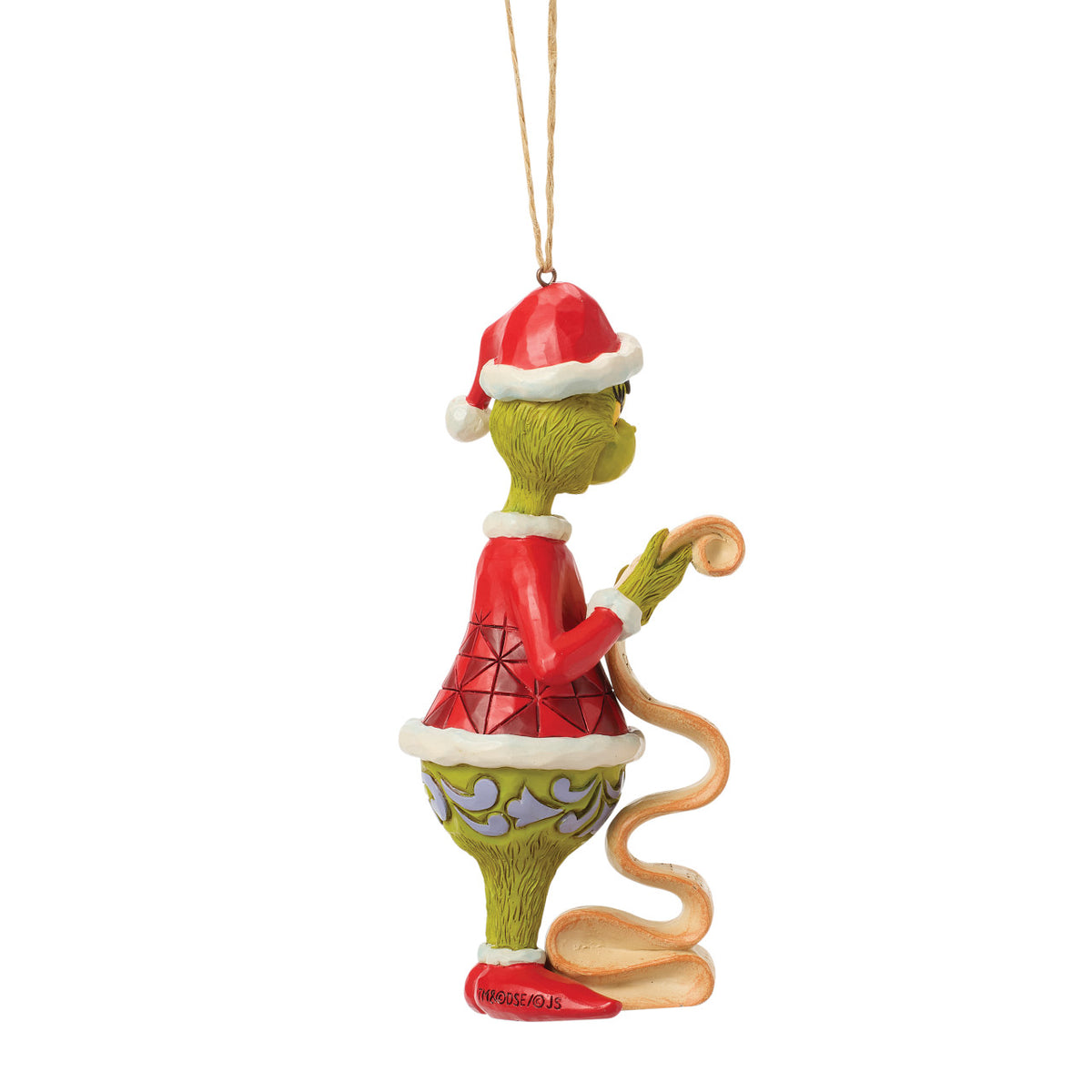 Jim Shore The Grinch Christmas Ornament - With Naughty & Nice List - 13.5cm