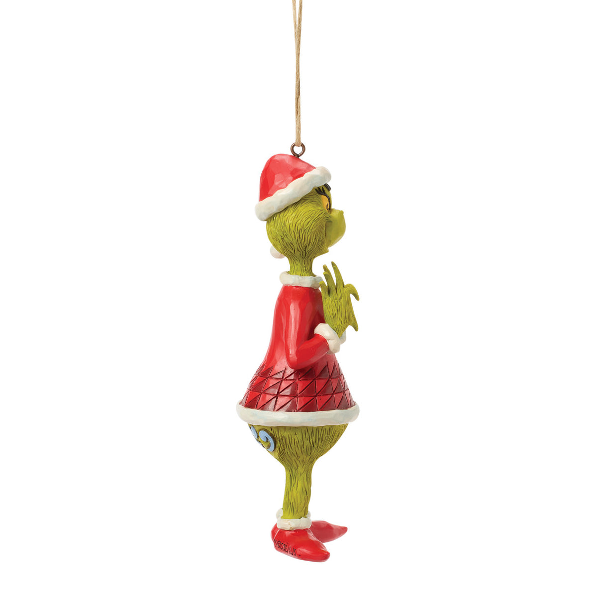 Jim Shore The Grinch Christmas Ornament - Making a Heart with His Hands - 13.5cm