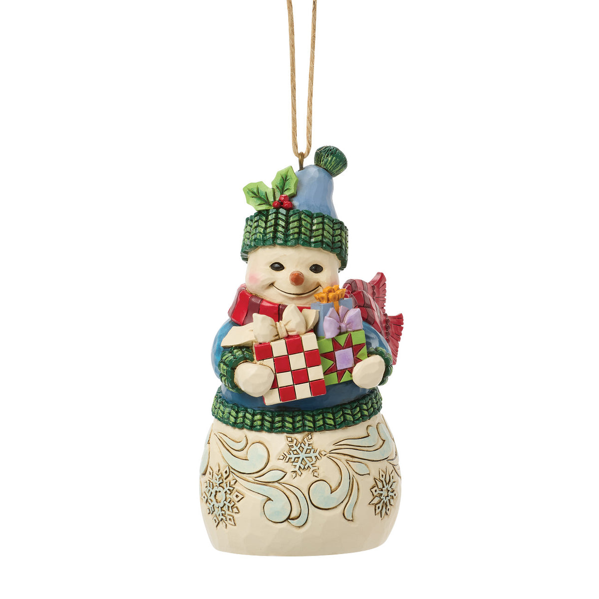 Jim Shore Heartwood Creek Christmas Ornament - Snowman with Arms Full - 11.5cm | Delivery ± 3 weeks
