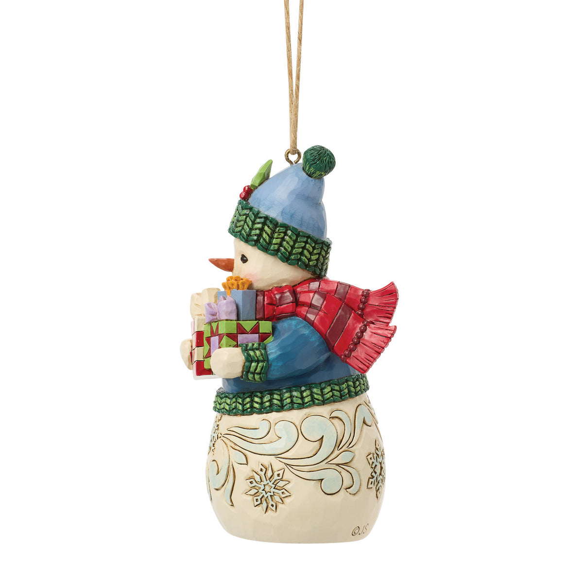 Jim Shore Heartwood Creek Christmas Ornament - Snowman with Arms Full - 11.5cm | Delivery ± 3 weeks