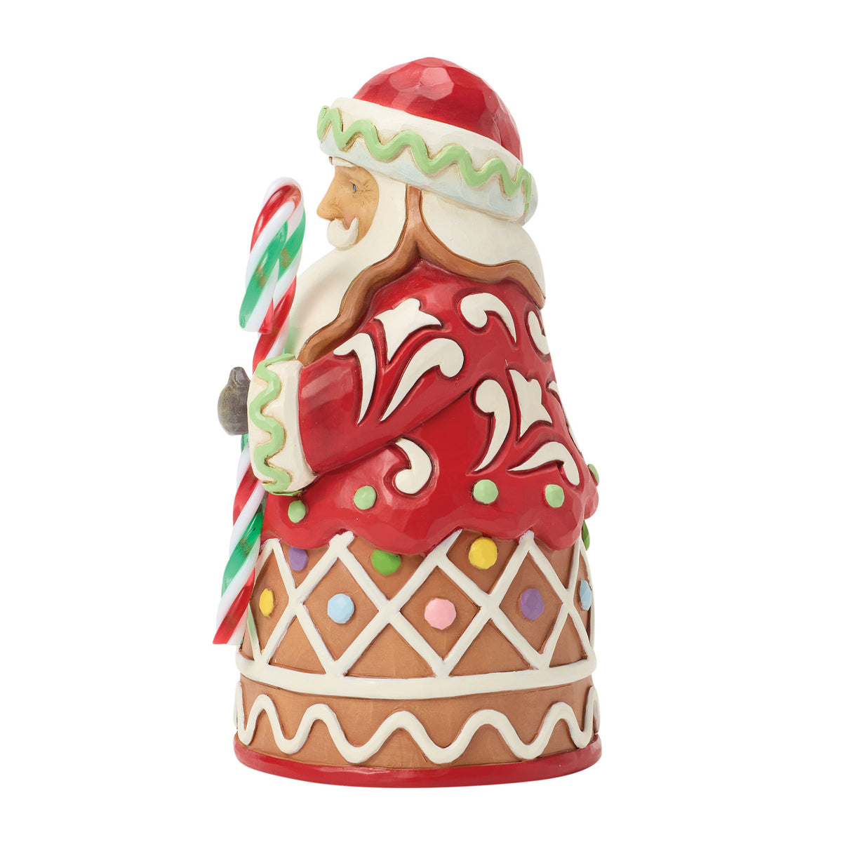 Jim Shore Heartwood Creek Christmas Figurine - Gingerbread Santa with Candy Cane - 13.5cm | Delivery ± 3 weeks