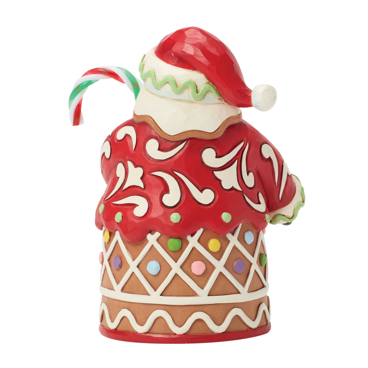 Jim Shore Heartwood Creek Christmas Figurine - Gingerbread Santa with Candy Cane - 13.5cm | Delivery ± 3 weeks