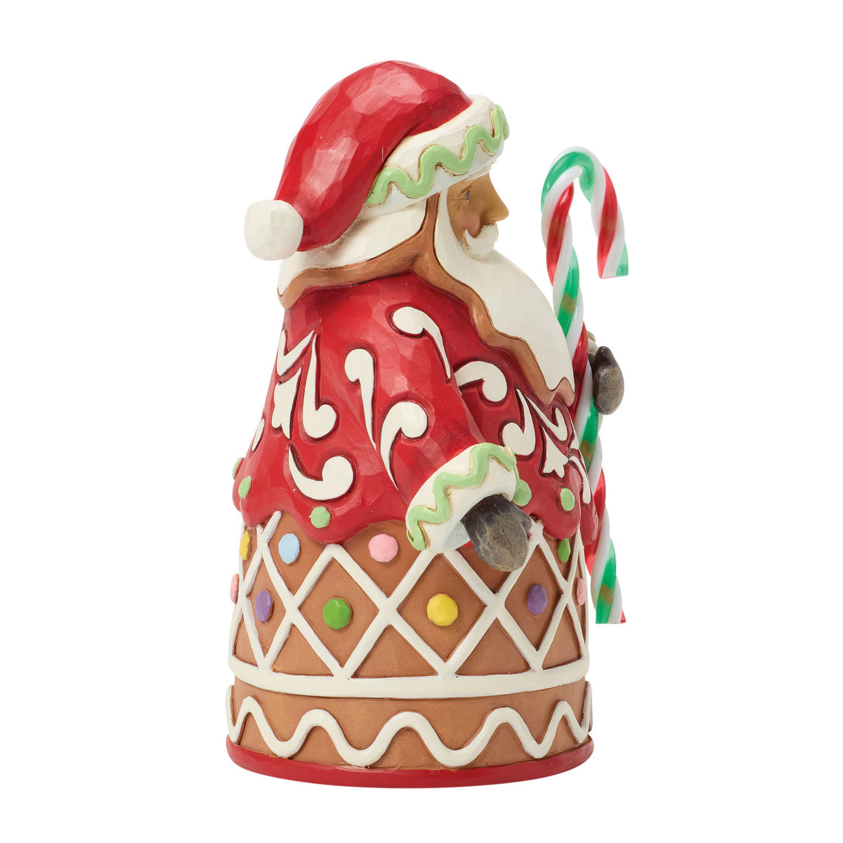 Jim Shore Heartwood Creek Christmas Figurine - Gingerbread Santa with Candy Cane - 13.5cm | Delivery ± 3 weeks