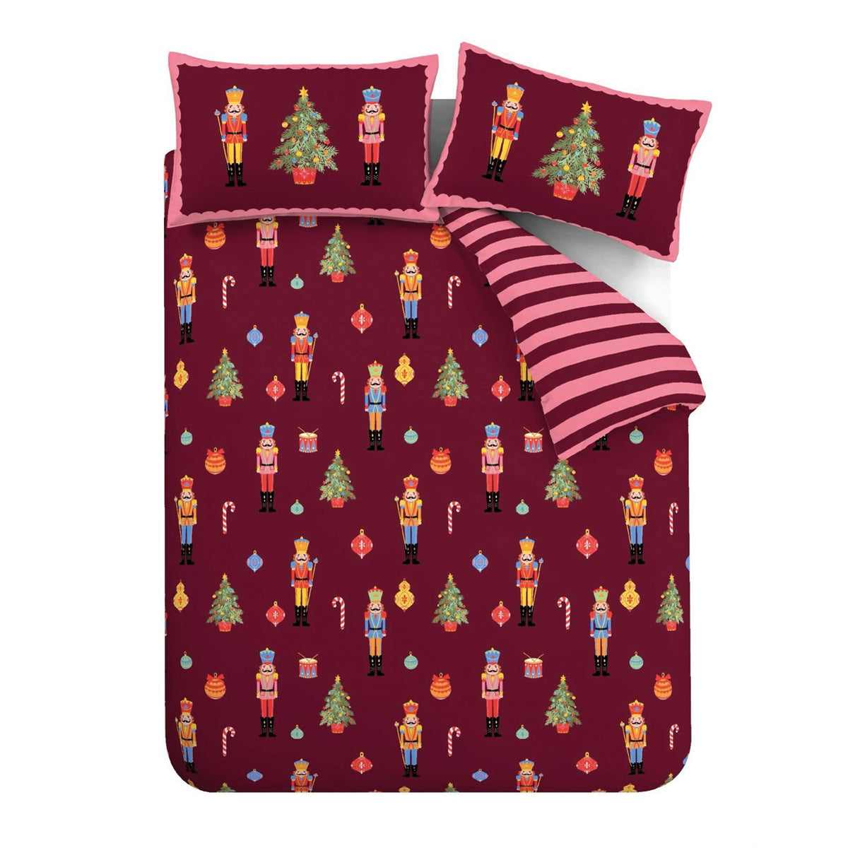 Viv! Christmas Weihnachtsbettwäsche - Nutcracker Stripe - Wendbar