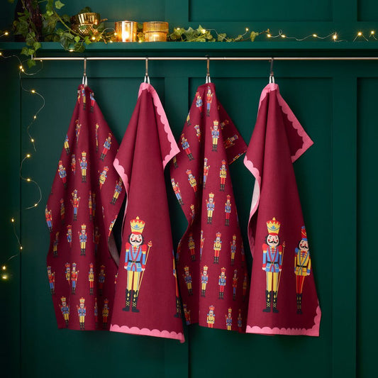 Viv! Christmas Tea Towels - Nutcracker - Set of 4