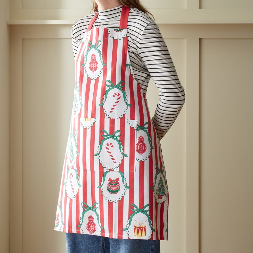 Viv! Christmas Kerst Keukenschort - Vintage Christmas Stripe