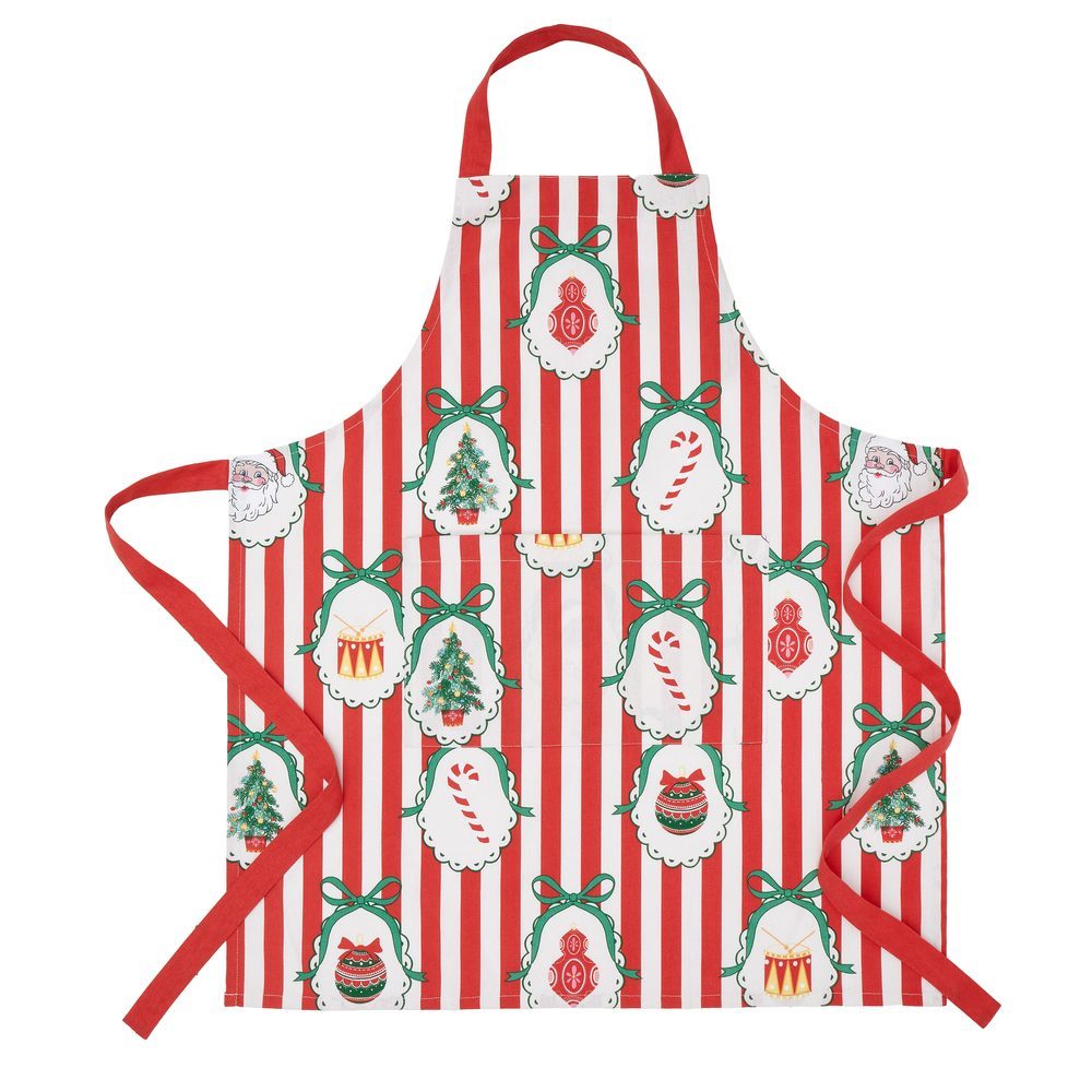 Viv! Christmas Kerst Keukenschort - Vintage Christmas Stripe