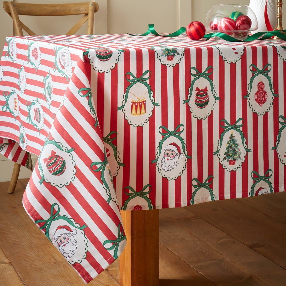 Viv! Christmas Kerst Tafelkleed - Vintage Christmas Stripe