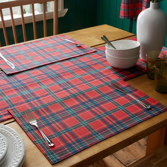 Viv! Christmas Placemats - Tartan Check - Set of 4