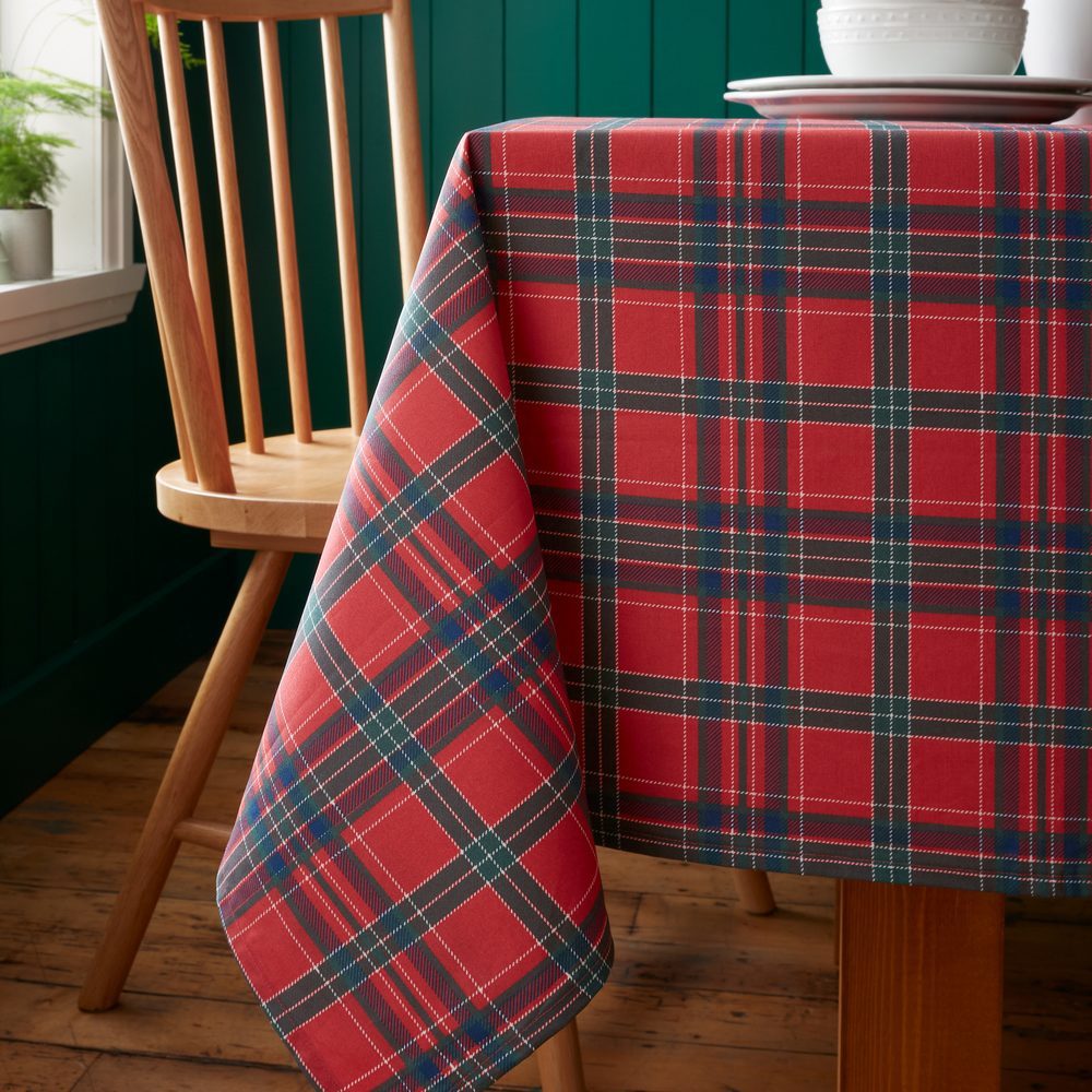 Viv! Christmas Kerst Tafelkleed - Tartan Ruitpatroon