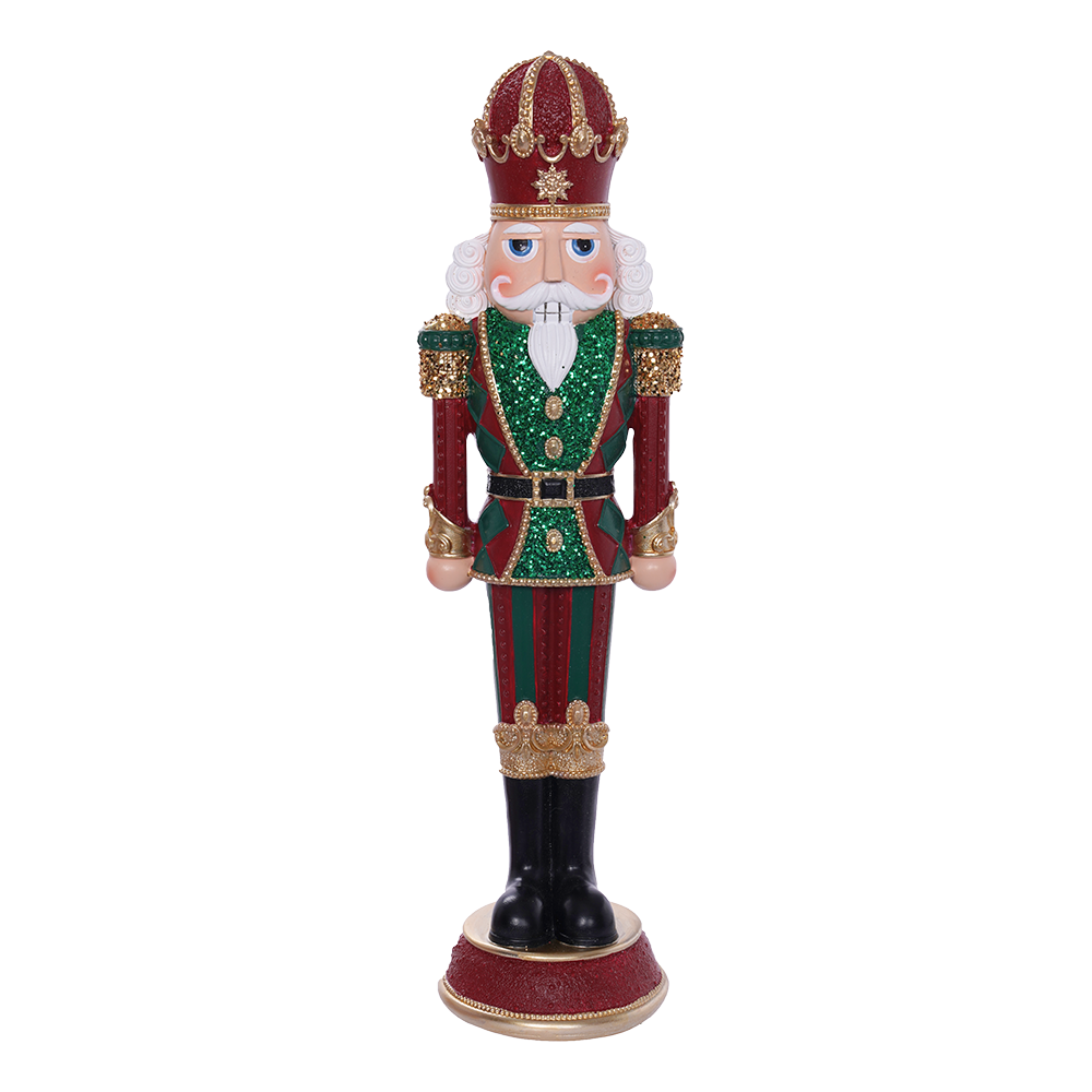 Viv! Christmas Tabletop Figure - Classic Nutcracker - Red Green - 33 cm