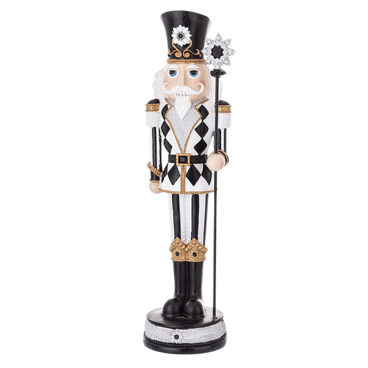 Viv! Christmas Figura de Navidad - Cascanueces Arlequín - negro blanco - 38cm