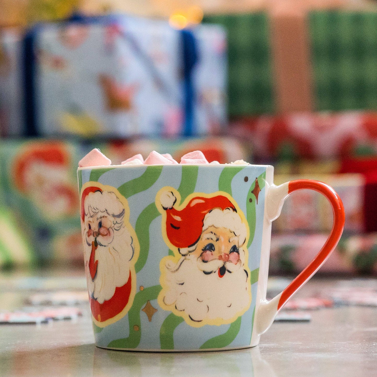 Eleanor Bowmer Christmas Mug - Retro Santa Mug