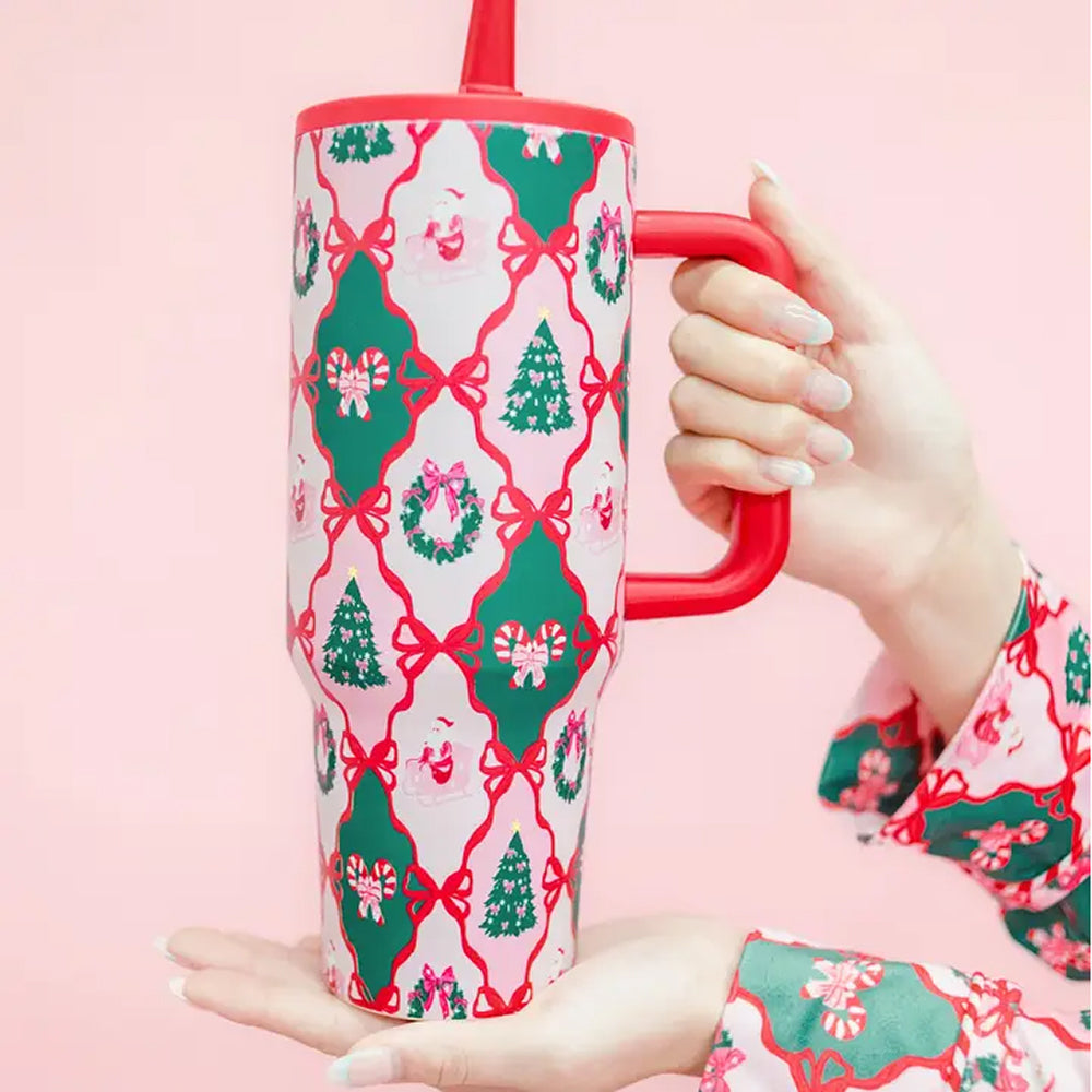 Rock Paper Scissors Spill-Proof Tumbler - Santa's Candy Cane Cottage