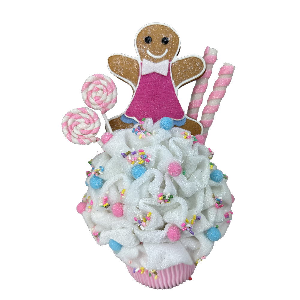 Viv! Christmas Weihnachtsanhänger - Lebkuchen-Cupcake - Pastell - 25 cm