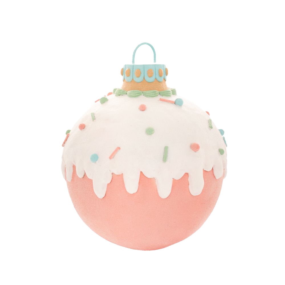 Viv! Christmas Tabletop Figure - Gingerbread Candy Christmas ball - pastel pink - 29cm