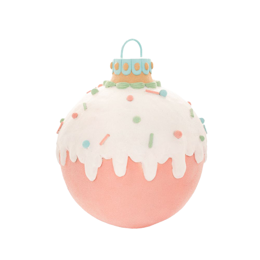 Viv! Christmas Tabletop Figure - Gingerbread Candy Christmas ball - pastel pink - 29cm