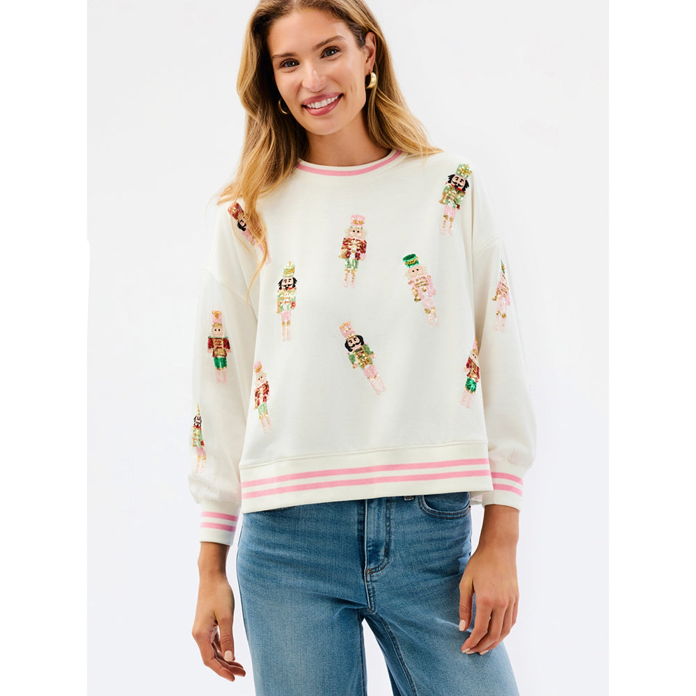 Mary Square Apparel - Women's Christmas Sweatshirt 'Small Nutcrackers'