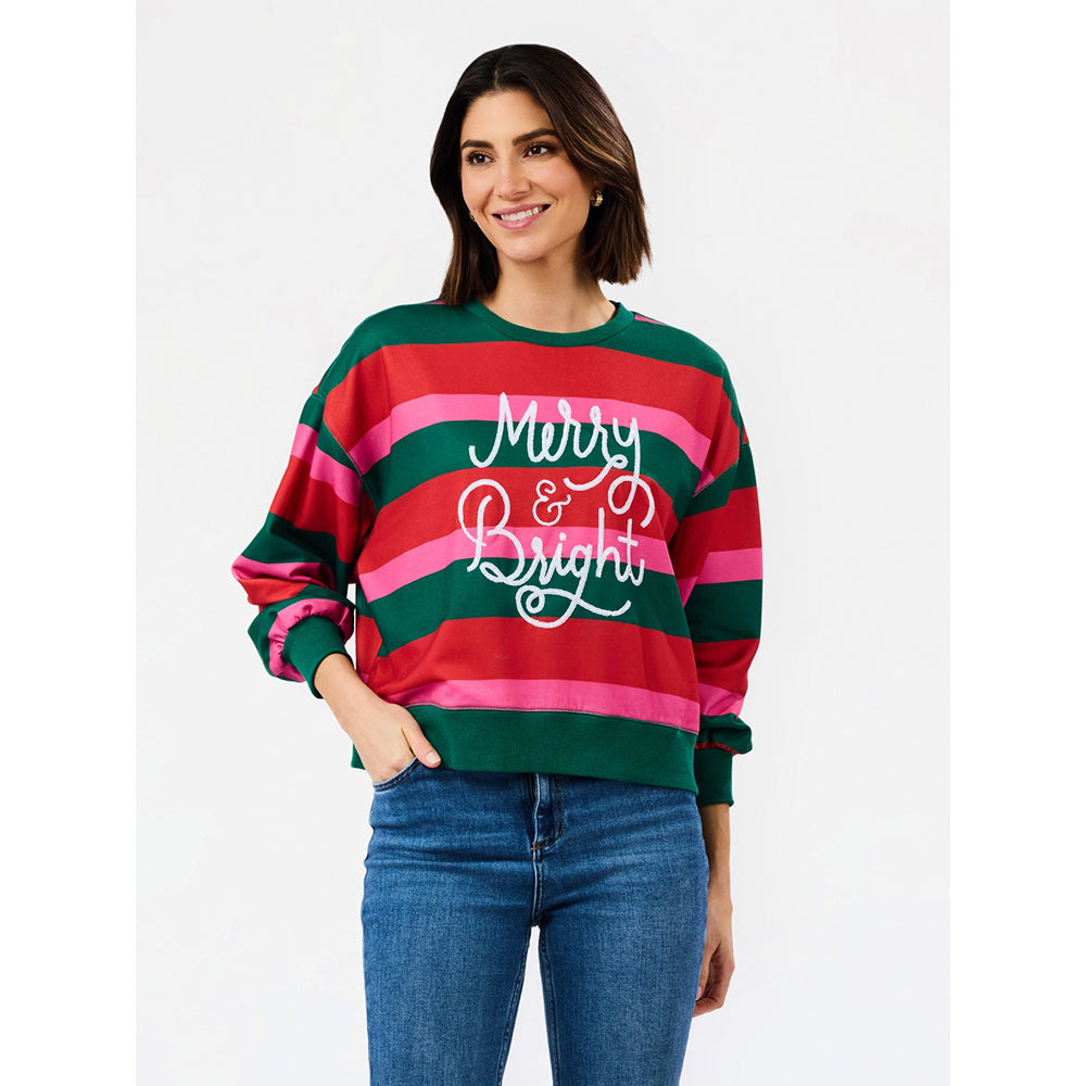 Mary Square Apparel - Women's Christmas Sweatshirt 'Merry & Bright'