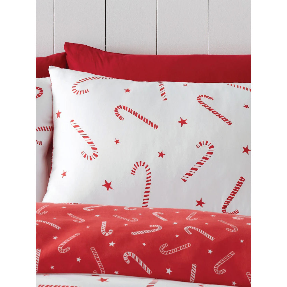 Viv! Christmas Kerst Dekbedovertrek - Candy Cane - Microvezel - Reversible | Levering ± 2 weken