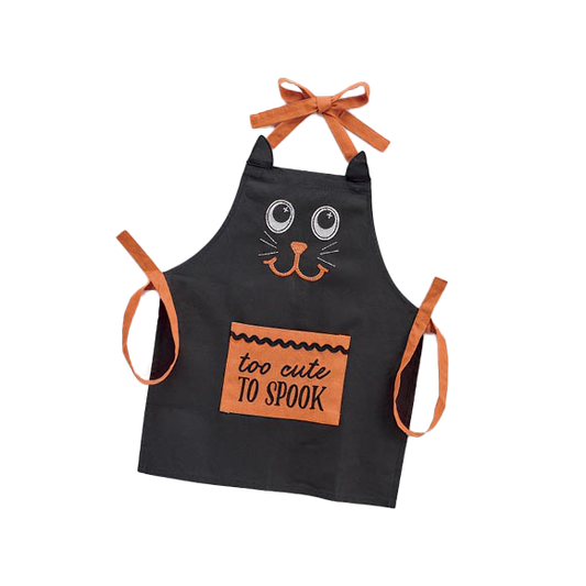 Viv! Christmas Kitchen Textiles - Black Cat Halloween Kitchen Apron - Children - Cotton