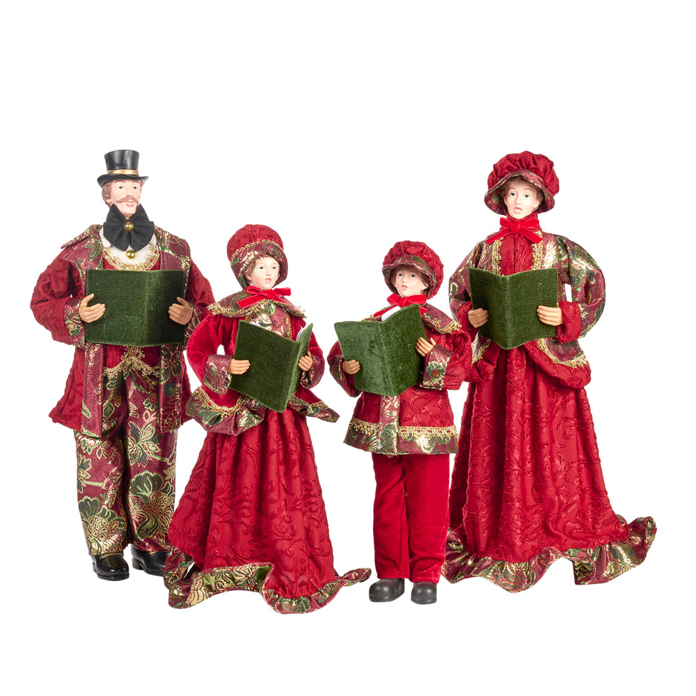 Goodwill M&G Kerstbeeld - Carol Singer Family - set van 4 - 53cm