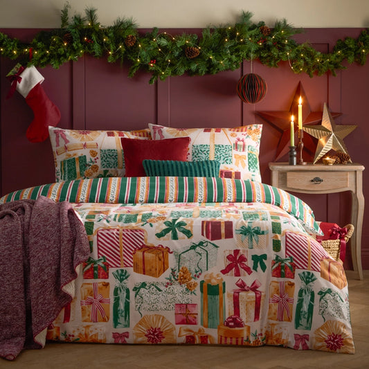Viv! Christmas Kerst Dekbedovertrek - All Wrapped Up - Reversible