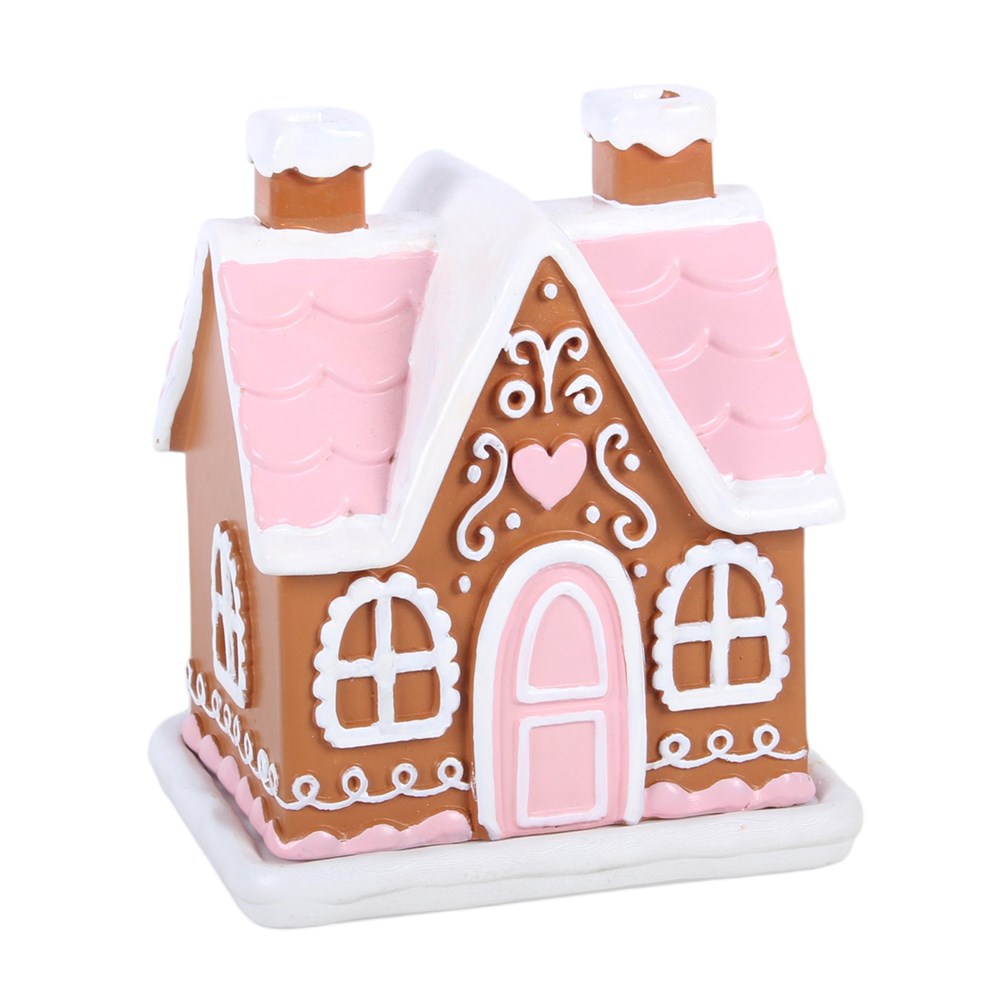 Viv! Christmas Kerst Geurbrander - Wierook Kegel Brander - Roze Gingerbread Huis