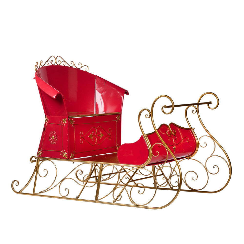 Goodwill M&G Kerst Display - XXL Metalen Kerstslee - rood - 210cm