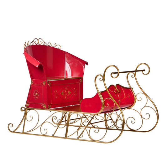 Goodwill M&G Kerst Display - XXL Metalen Kerstslee - rood - 210cm
