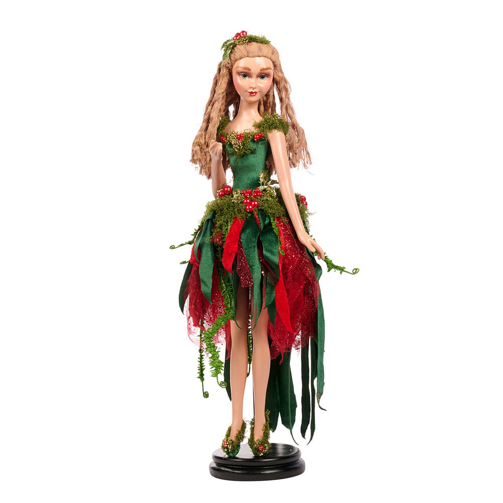 Goodwill M&G Kerstbeeld - Enchanted Woods Fern Fairy Doll w/ Stand - 67cm
