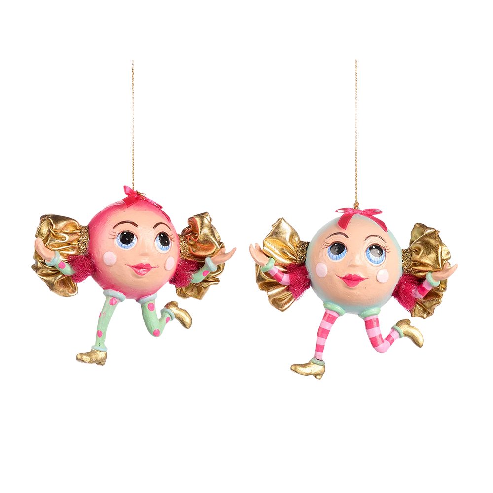 Goodwill M&G Christmas Ornament - Trendy Candy Figures - Set of 2 - Pink Blue - 13 cm