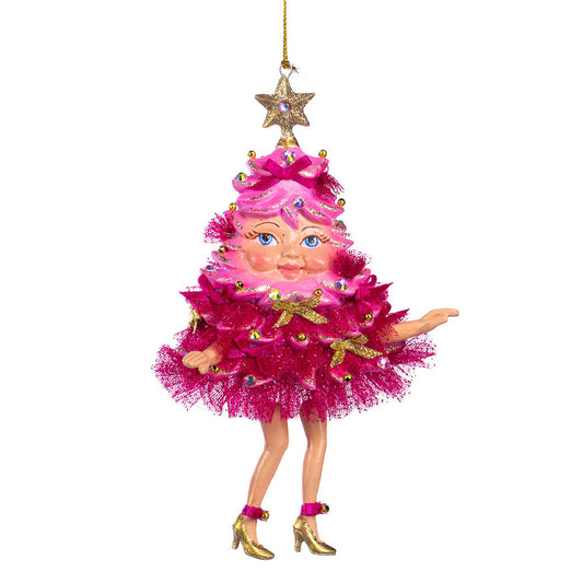 Goodwill M&G Kerstornament - Trendy Candy Kerstboom - roze - 16,5cm