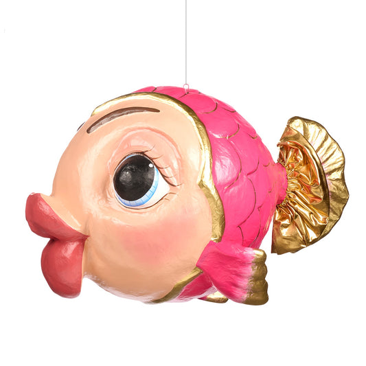 Goodwill M&G Christmas Display - Trendy Candy XL Fish Figure - Pink Gold - 74 cm