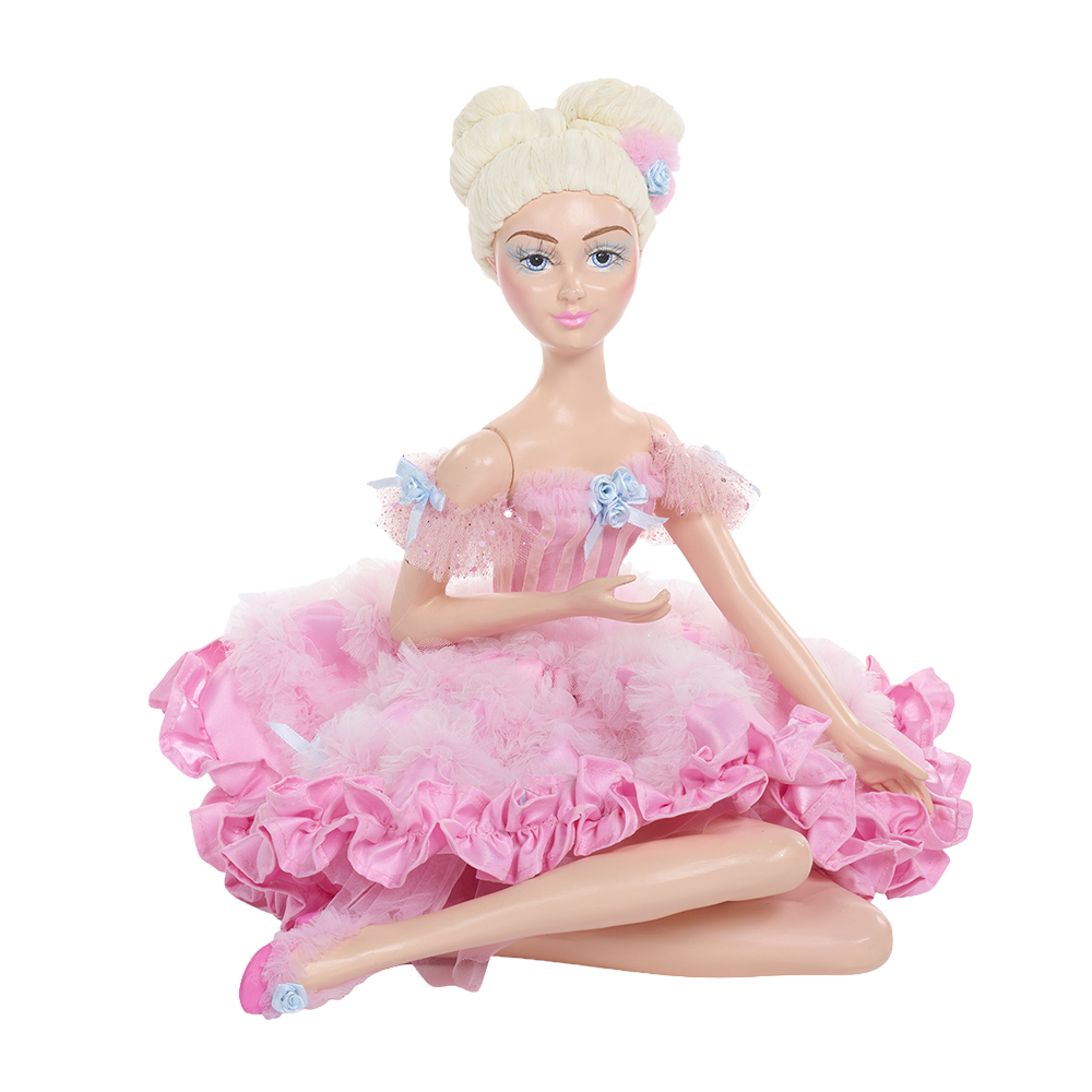 Goodwill M&G Christmas Tabletop Figure - Cotton Candy Carnival Sitting Doll - Pink - 46 cm