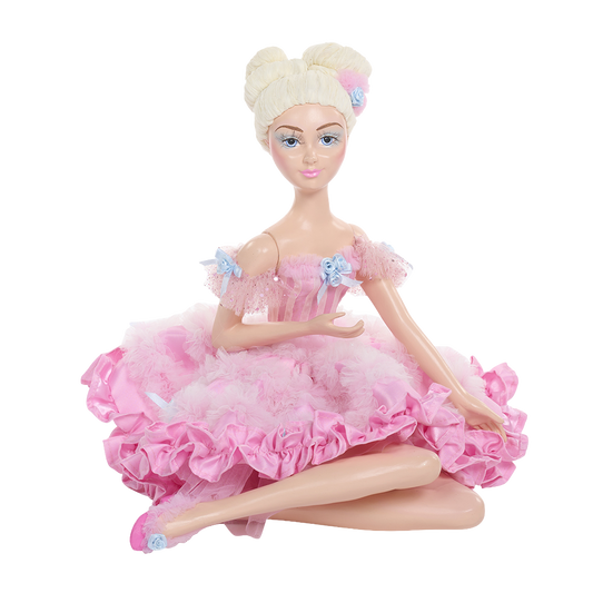 Goodwill M&G Weihnachtsfigur - Cotton Candy Carnival Sitzende Puppe - Rosa - 46 cm