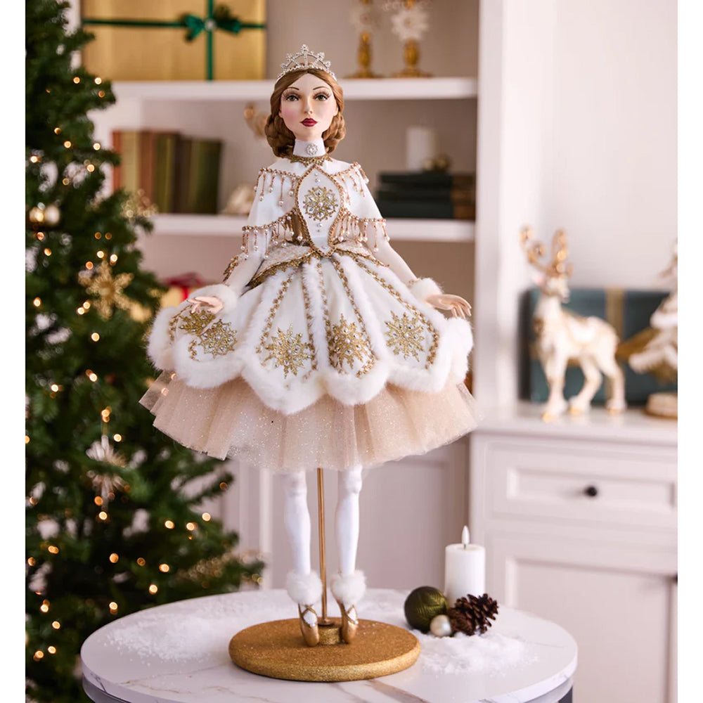 Katherine's Collection Christmas - Bells of Brilliance - Gwendolyn Golden Ballerina Doll - 71cm