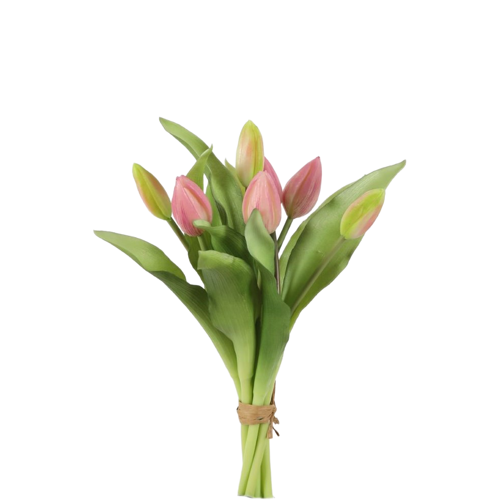 Viv! Home Luxuries - Tulip bouquet - 7 pieces - artificial flower - soft purple - 32cm