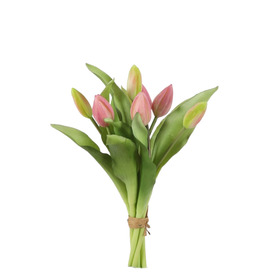 Viv! Home Luxuries - Tulip bouquet - 7 pieces - artificial flower - soft purple - 32cm