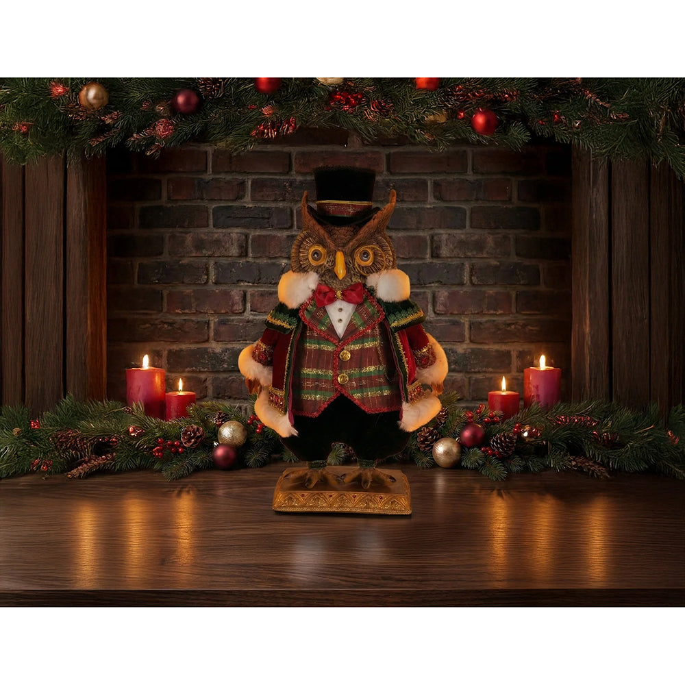 Katherine's Collection Kerst - Timeless Tidings - Mr Hoot Owl Tabletop - 43cm