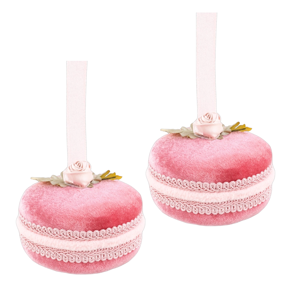December Diamonds Christmas Ornament - Rose Macaron - Set of 2 - Pink - 10 cm