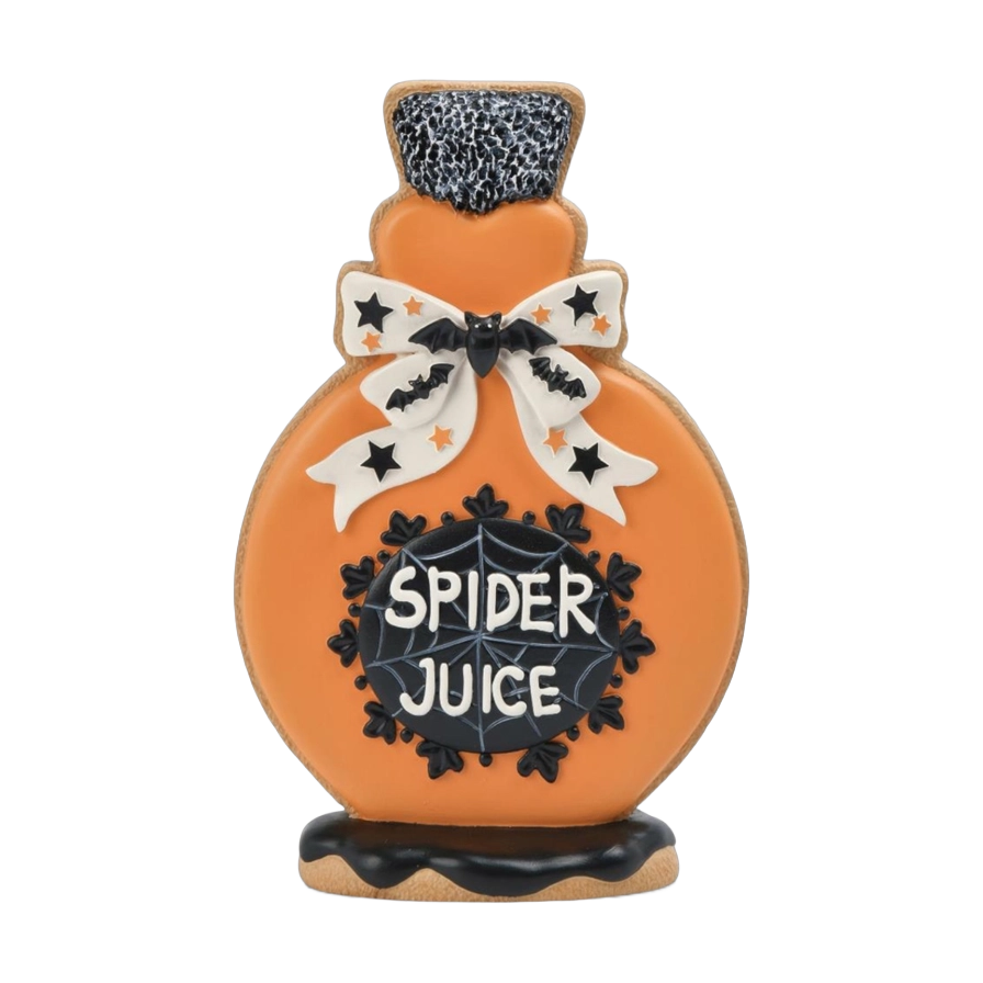 December Diamonds Halloween Decoratie - Oranje 'Spider Juice' Toverdrank - 18cm