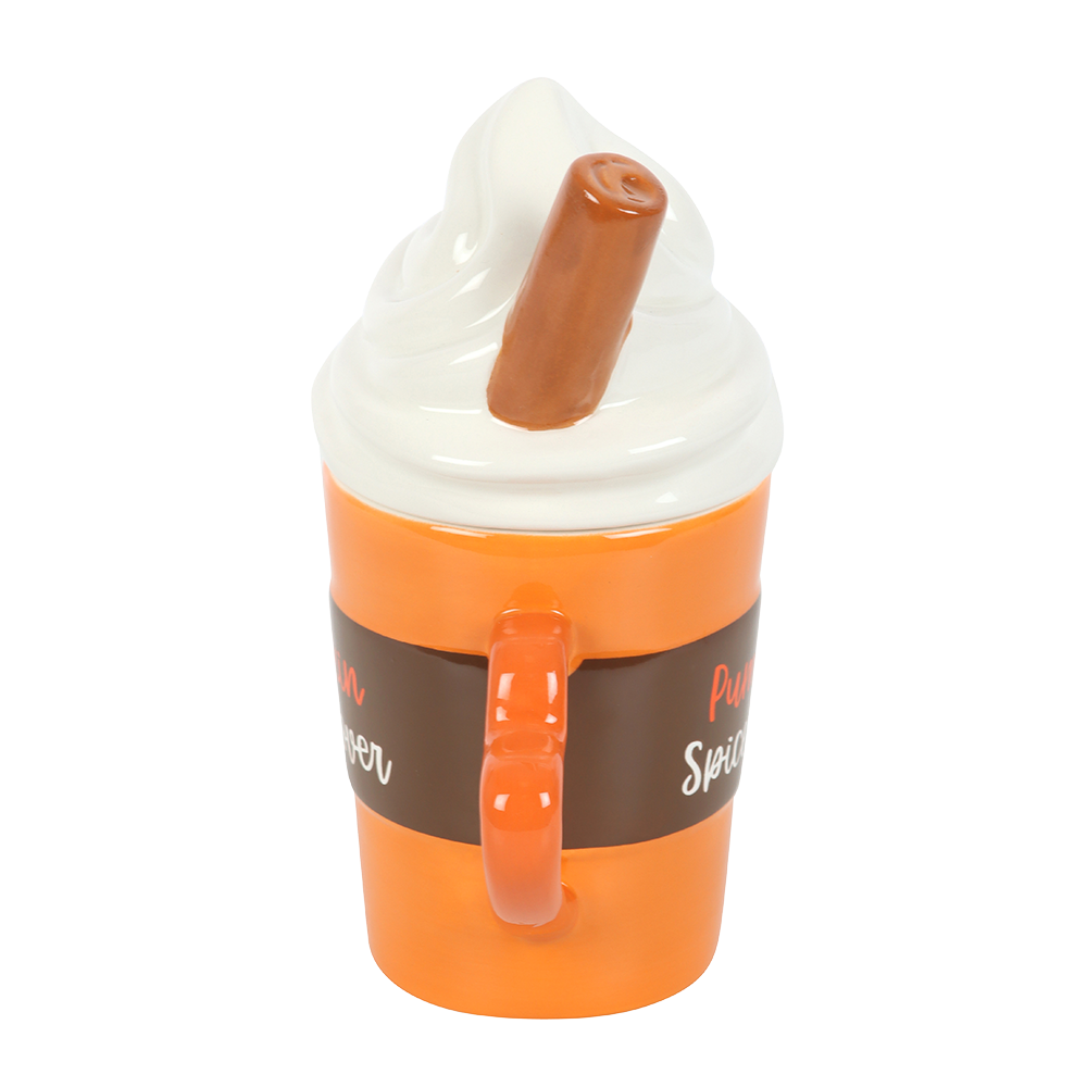 Viv! Christmas Herfstmok - Pumpkin Spice Latte Mok met Deksel - keramiek