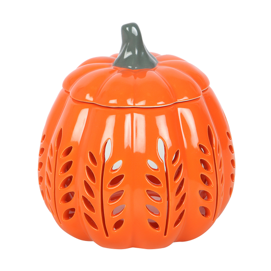 Viv! Christmas Herfst Geurbrander - Pompoen met Uitgesneden Herfstbladeren - Olie & Wax Melt Brander