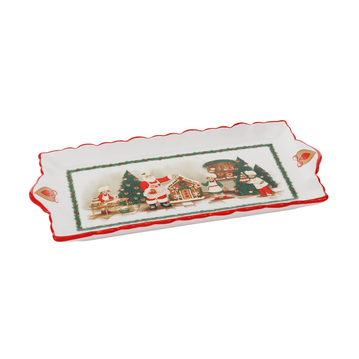 Goodwill M&G Kerstservies - Bakery Santa w/ Kids Serveerbord - 32cm
