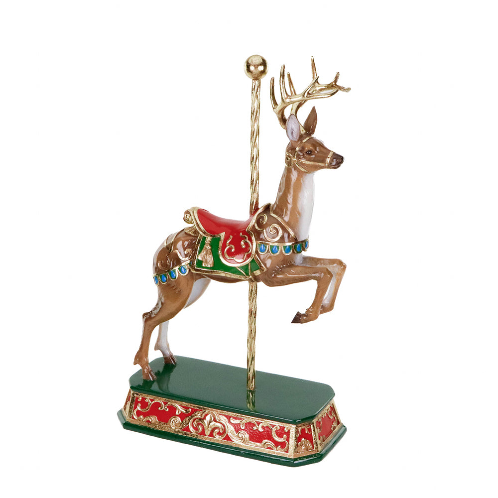 Goodwill M&G Christmas Tabletop Figure - Carousel Deer on Base - 56.5 cm