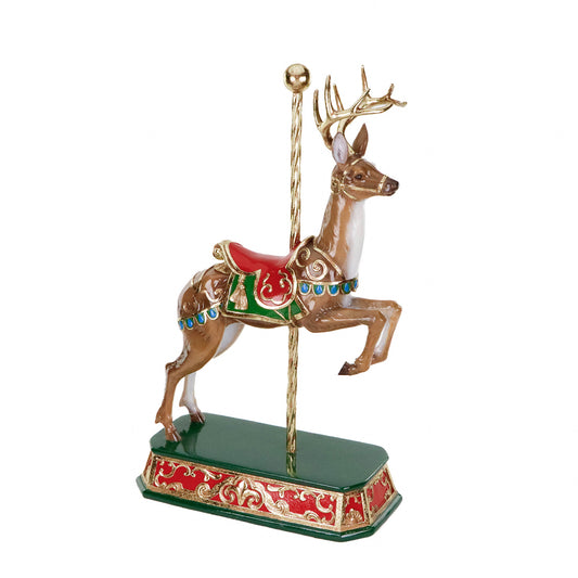 Goodwill M&G Kerstbeeld - Carousel Deer on base - 56,5cm